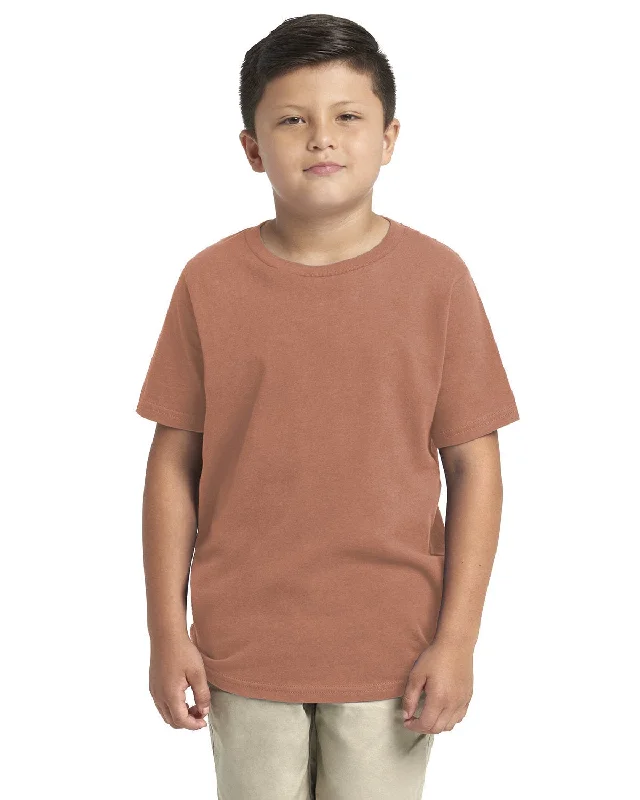 Hip-hop Style Next Level Boys Premium Short Sleeve Crew Tee | Desert Pink