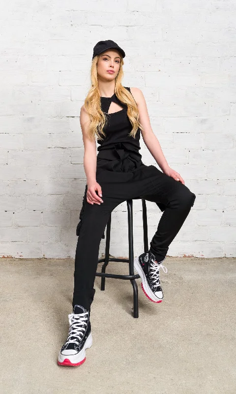 Slim Fit Drop Crotch Cargo Pants
