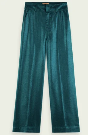 Street Style Suit Scotch & Soda high waist metallic wide leg pant