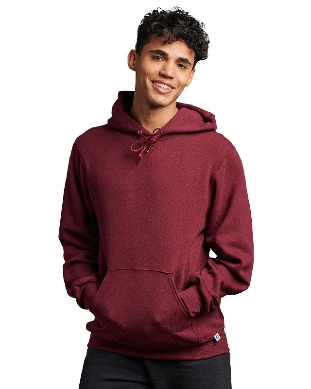 Fashionable and casual Russell Athletic Unisex Dri-Power Hooded Sweatshirt | Maroon