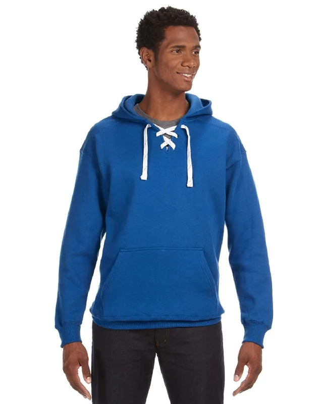 Avant-garde trend J America Adult Sport Lace Hooded Sweatshirt | Royal