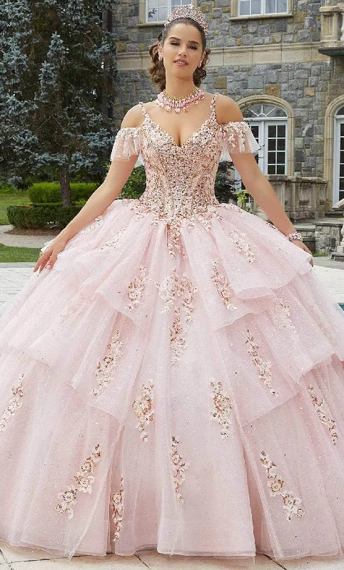 Elegant and noble Vizcaya by Mori Lee 89402 - Cold Shoulder Tiered Ball Gown