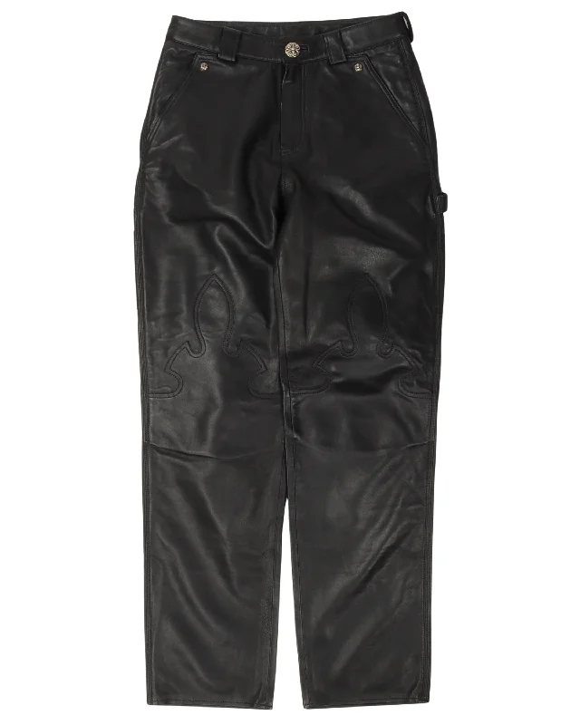 Unique prints Le Fleur Leather Pants
