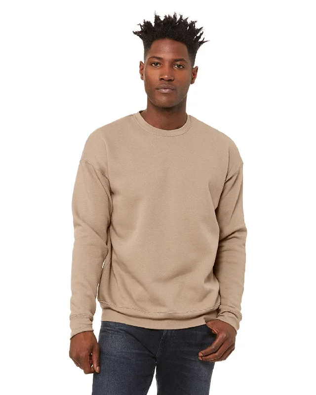 Classic Series Bella+Canvas Unisex Drop Shoulder Fleece Crewneck Sweatshirt | Tan