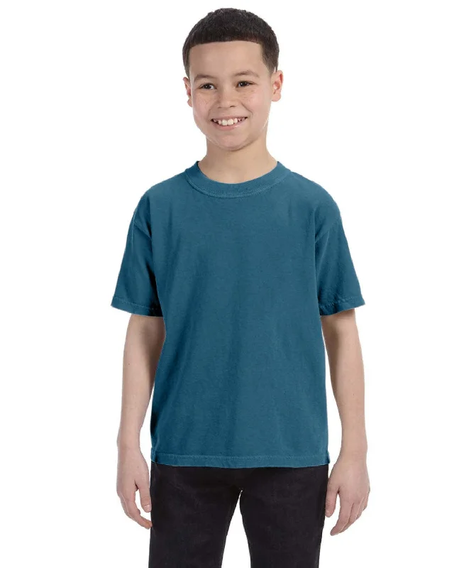 Sports suit style Comfort Colors Youth Garment-Dyed T-Shirt | Topaz Blue