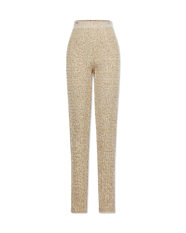Street Personality Style PB Labyrinth Knit Leggings