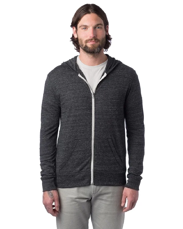 Sports Tights Alternative Unisex Eco-Jersey Zip Hoodie | Eco Black