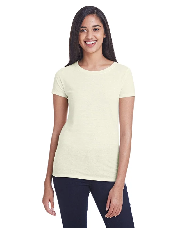 Sports Yoga Style Threadfast Apparel Ladies Triblend Short Sleeve Tee | Cream Triblend