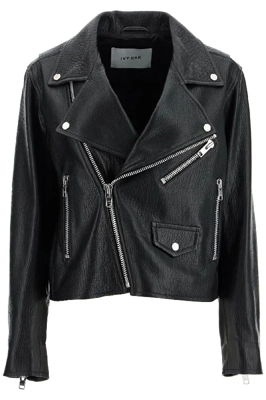 Printed pattern Ivy Oak Women's Lenny Sue Leather Biker Jacket