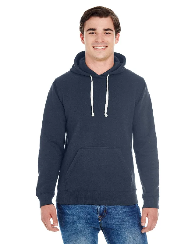 Classic style J America Unisex Triblend Pullover Hoodie | True Navy Trblnd