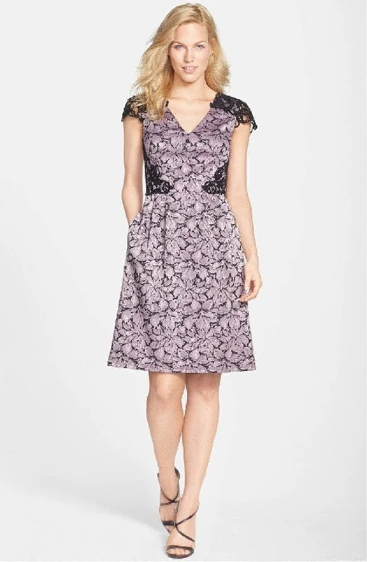 Free and comfortable Adrianna Papell - Lace Cap Sleeve Dress  15238790