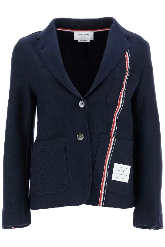 Cool Breeze At Night Thom e Women's Single-Breasted Cotton Knit Jacket