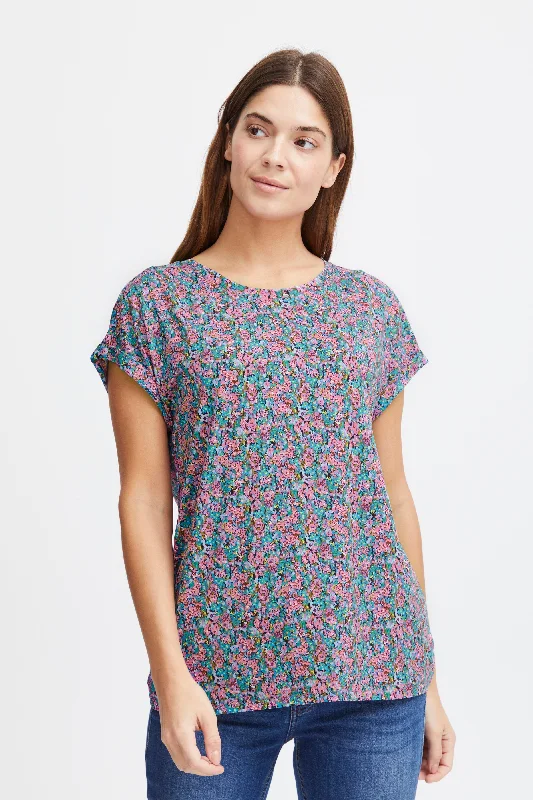 Independent design Fransa Seen Floral T-Shirt, Pink