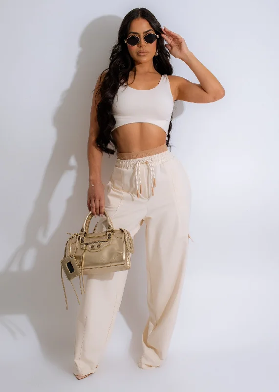 Avant-garde trend Her Time Cargo Pants Nude