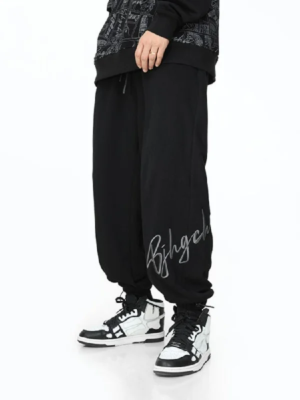Single-shoulder Neck Design BJHG Drawstring Lounge Pants