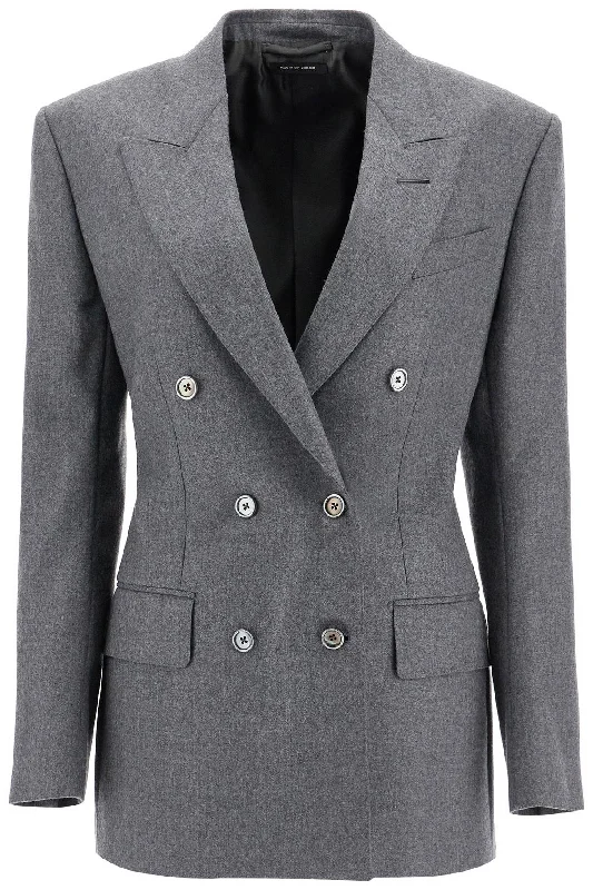 Warm and substantial Tom Ford Women's Wallis Double-Breasted Flannel