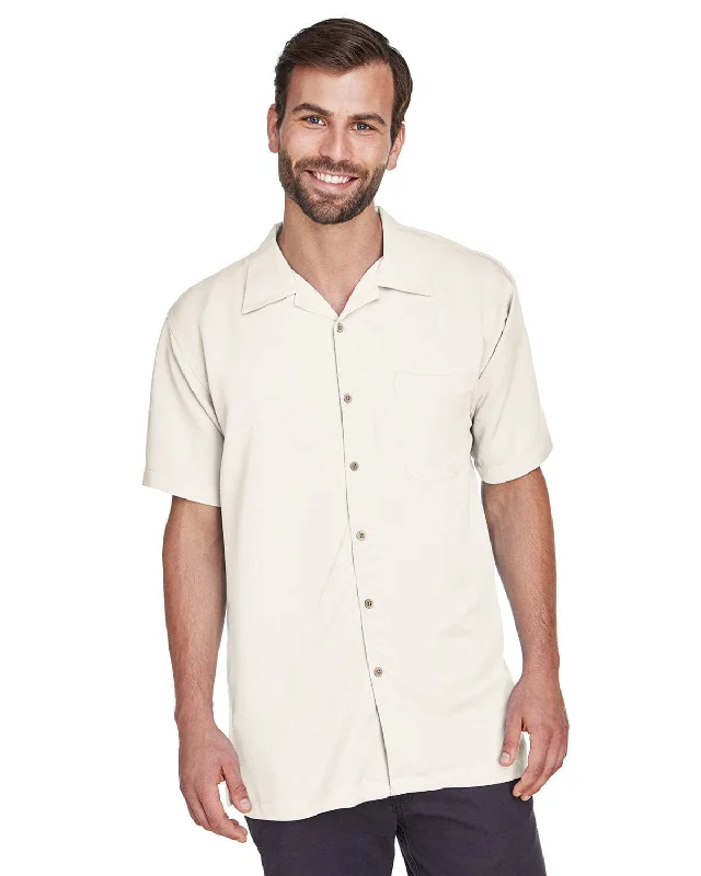 Skirt style Harriton Bahama Cord Camp Shirt | Creme