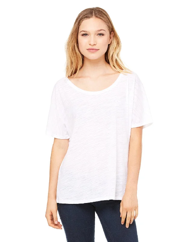 Classic Retro Bella+Canvas Ladies Slouchy T-Shirt | White Slub