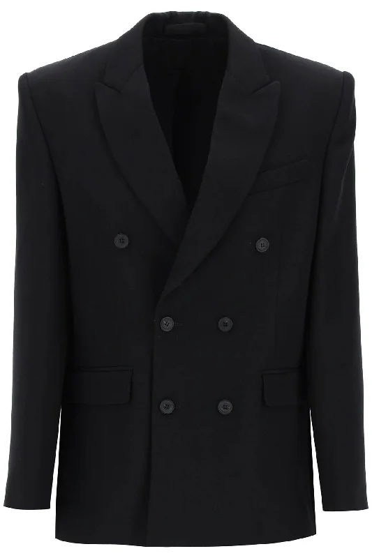 Retro Lace Fabric Wardrobe.Nyc Women's Double-Breasted Blazer