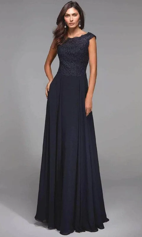 Amazing design Alyce Paris - Cap Sleeve Ornate Lace Bodice Dress 27504