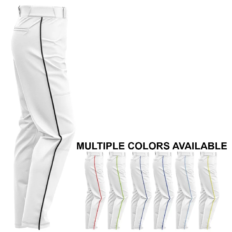 Party Wear SIS Pro-Line Softball/Baseball Game Pants (White with Colored Piping)