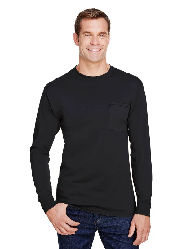 Warm Winter Series Hanes Workwear Long Sleeve Pocket T-Shirt