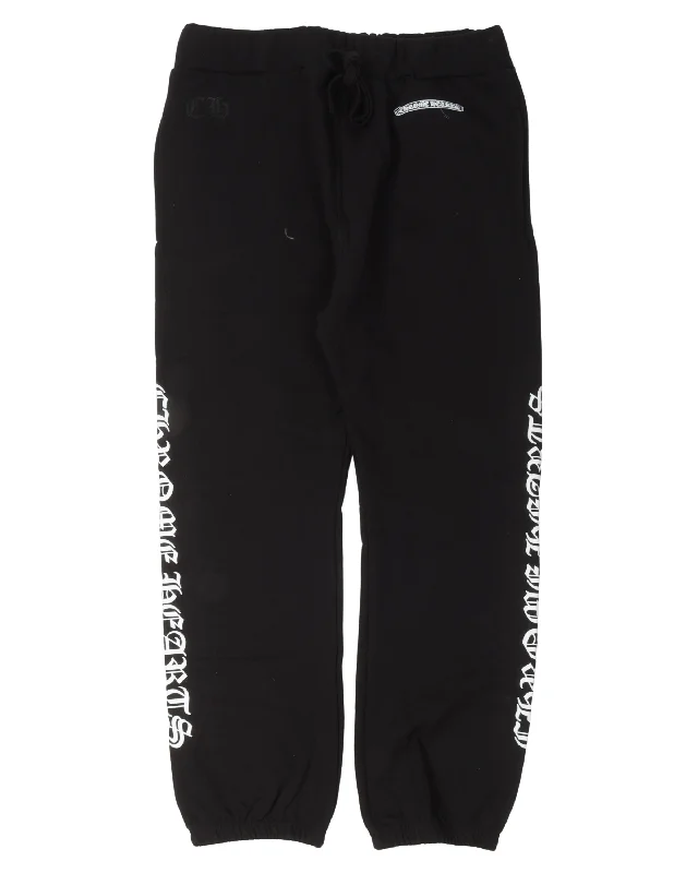 Letter embroidery Scroll Logo Sweatpants
