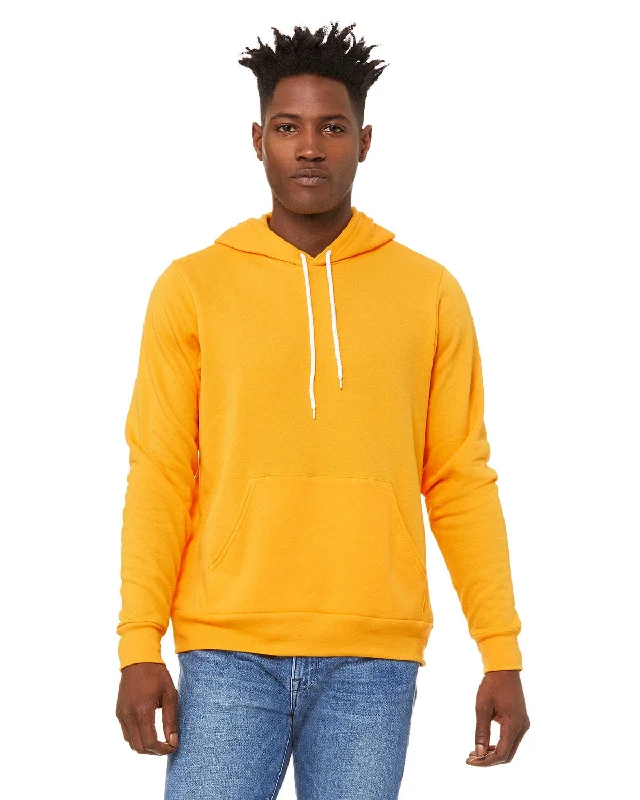 Street Personality Style Bella+Canvas Unisex Sponge Fleece Pullover Hoodie | Gold
