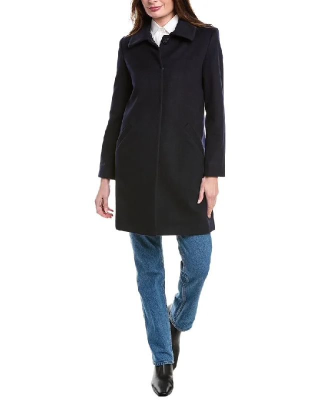 Fashionable sports sofiacashmere Modern Luxe Wool & Cashmere-Blend Coat