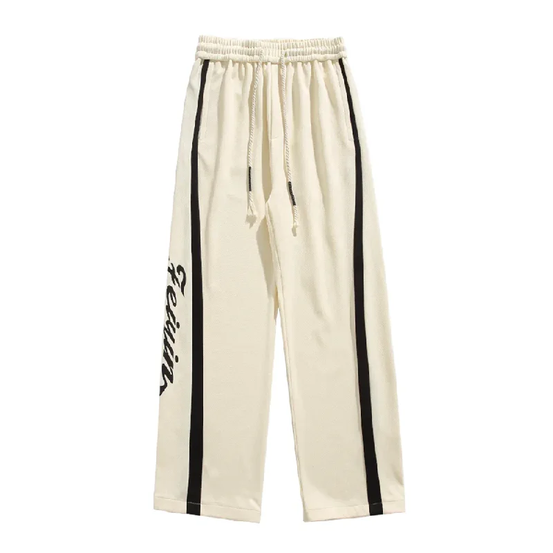 Printed pattern American Striped Lettering Leggings Sweatpants