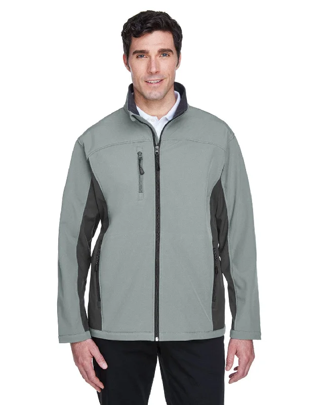 Sports Vitality Style Devon & Jones Mens Soft Shell Colorblock Jacket | Charcl/ Dk Chrcl Sports Vitality Style Devon & Jones Mens Soft Shell Colorblock Jacket | Charcl/ Dk Chrcl