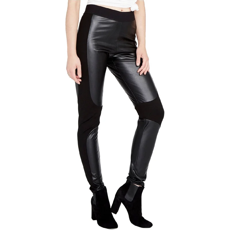 Street Letter Style Rachel Roy Womens Simone Faux Leather Stretch Casual Leggings