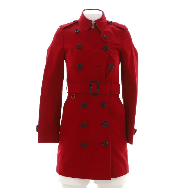 Alice style Women's Double Breasted Belted Mid-Length Trench Coat Cotton