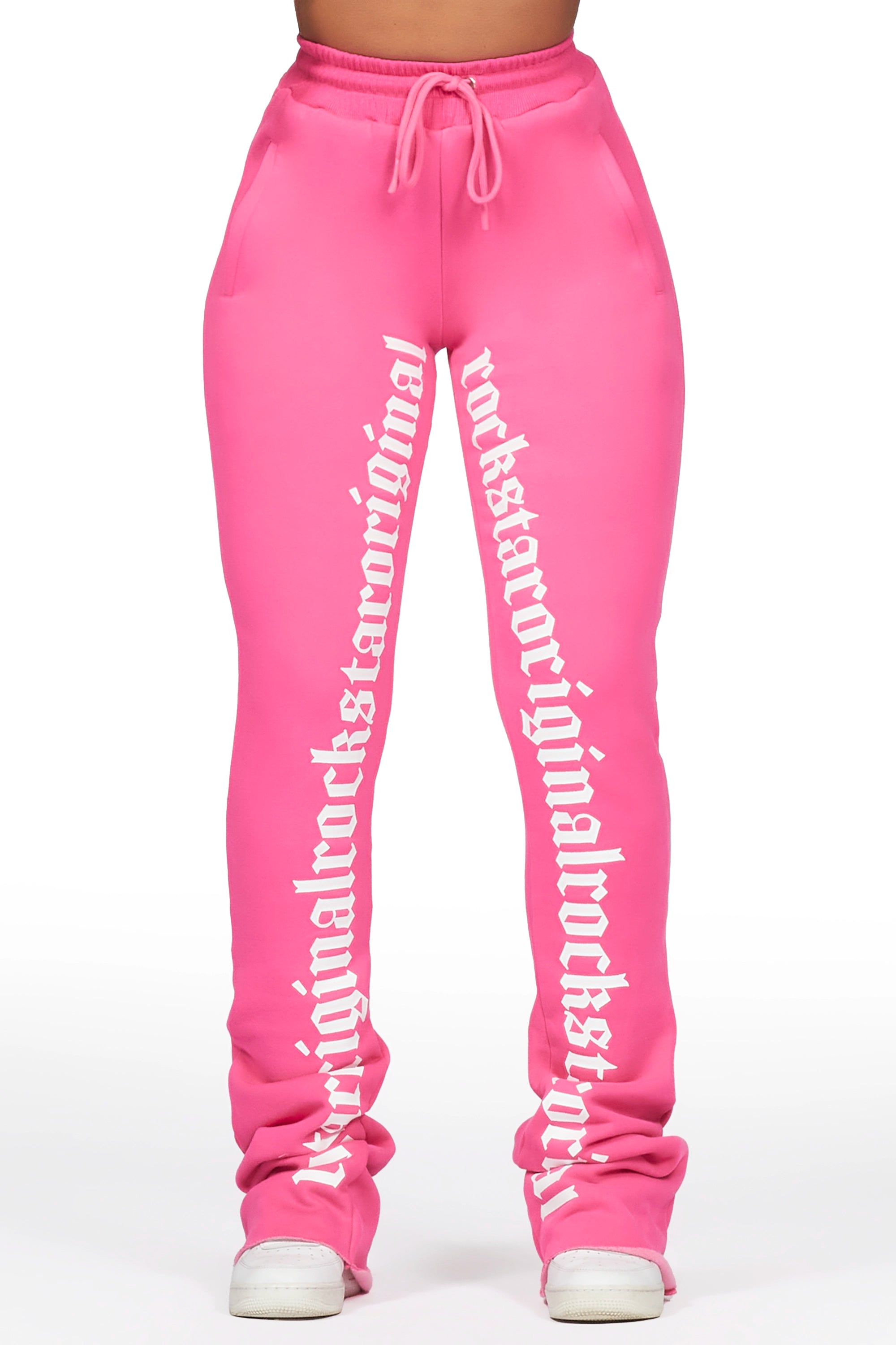 Elegant Style Blakely Hot Pink Super Stacked Pant