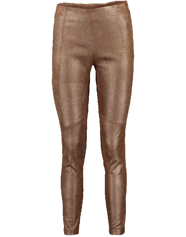 Cool Breeze At Night Metallic Leather Legging