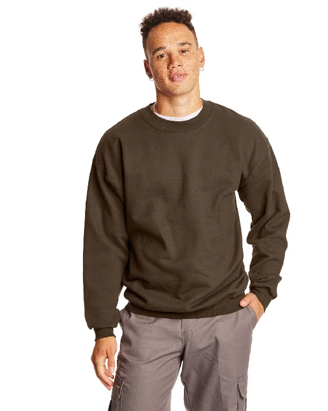 Classic Series Hanes Ultimate Cotton Crewneck Sweatshirt | Dark Chocolate