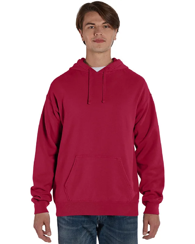 Fashionable sports ComfortWash by Hanes Pullover Hooded Sweatshirt | Crimson Fall