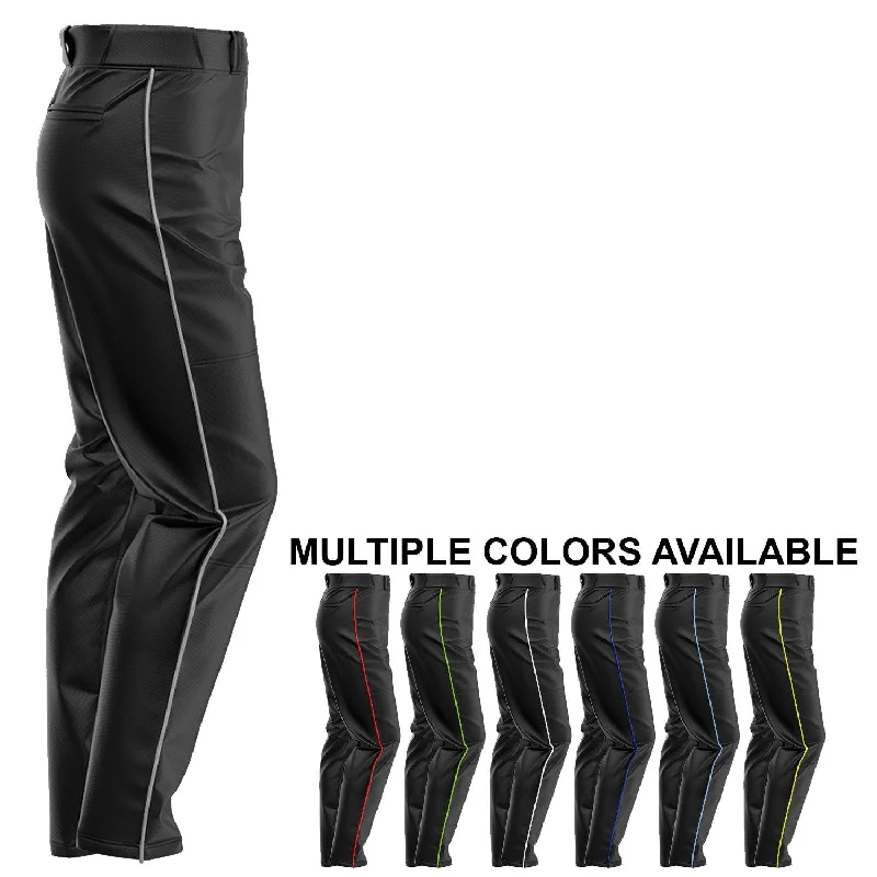 Elegant And Lazy SIS Pro-Line Softball/Baseball Game Pants (Black with Colored Piping)