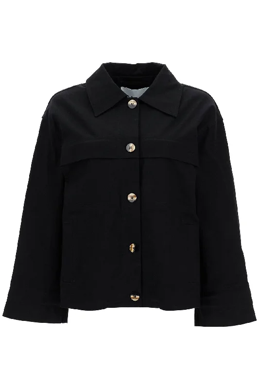 Short skirt design Ganni Women's Checked Canvas Jacket With Textu Pattern