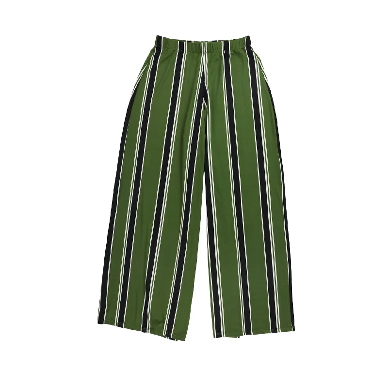 Stand-up collar design Bar Iii Womens Striped Casual Wide Leg Pants