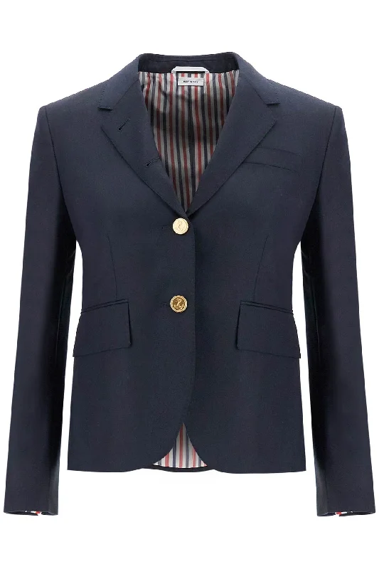 Hooded design Thom e Women's Single-Breasted Cropped Jacket In 120'S Wool