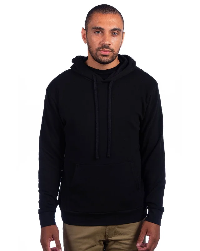 Hooded design Next Level Apparel Adult Sueded French Terry Pullover Sweatshirt | Black Hooded design Next Level Apparel Adult Sueded French Terry Pullover Sweatshirt | Black
