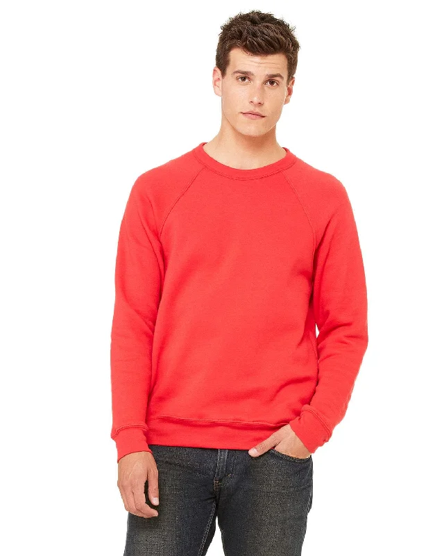 Sports Functional Style Bella+Canvas Triblend Unisex Crewneck Sweatshirt | Red