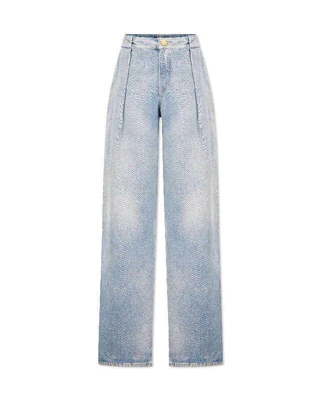 Boutique style Pleated Denim Jeans