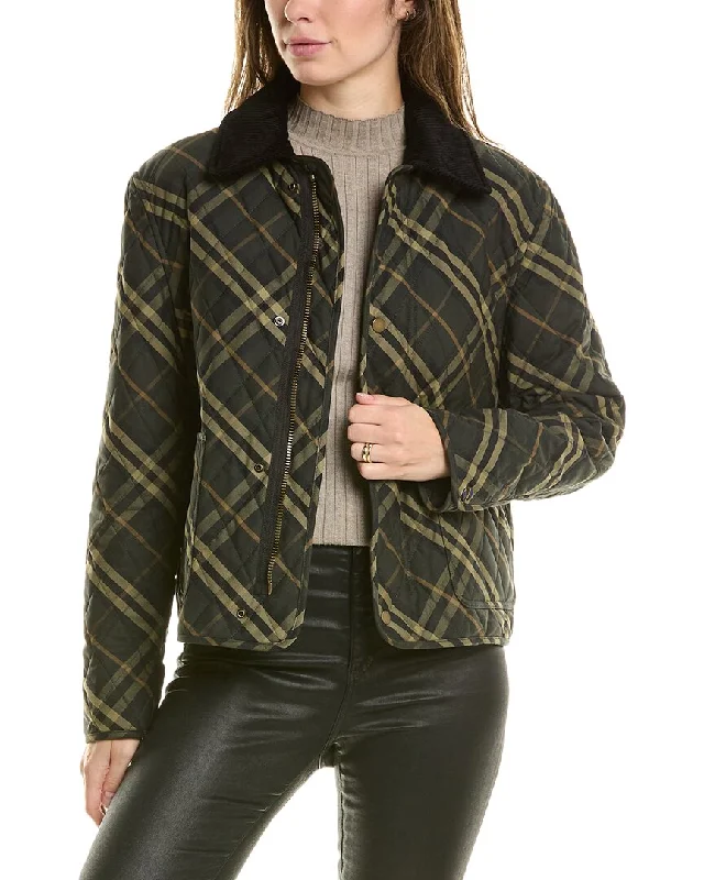 Sports Express Burberry Cropped Check Quilted Barn Jacket