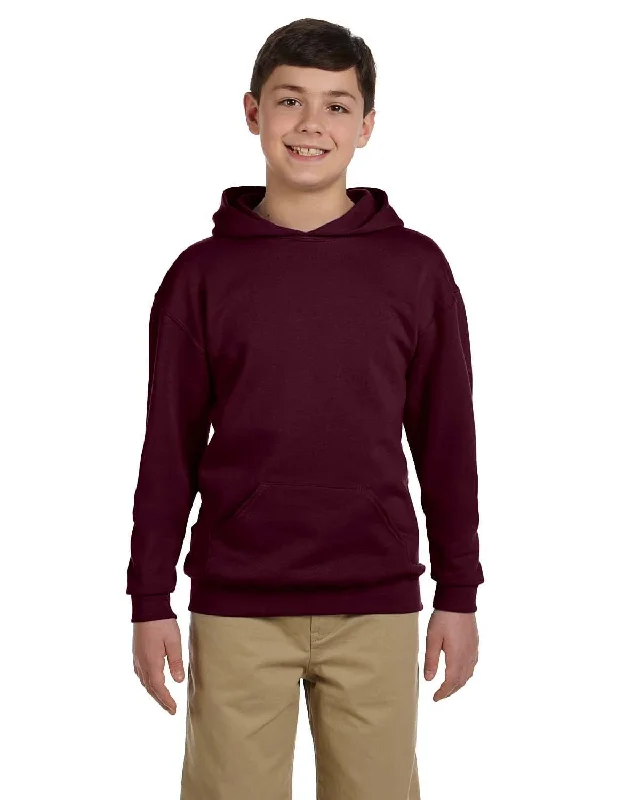Sports Zipper Style Jerzees Youth 50/50 Fleece Hooded Sweatshirt | Maroon