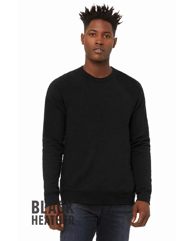 Classic style Bella+Canvas Triblend Unisex Crewneck Sweatshirt | Black Heather