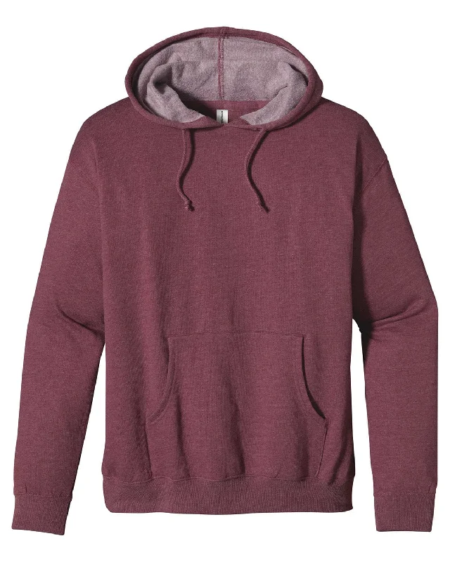 Letter embroidery Econscious Organic/Recycled Heathered Fleece Pullover Hoodie | Berry Letter embroidery Econscious Organic/Recycled Heathered Fleece Pullover Hoodie | Berry