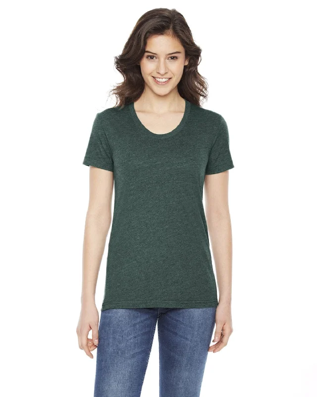 Advanced Customization American Apparel Ladies Poly-Cotton Short Sleeve Crewneck | Heather Forest Advanced Customization American Apparel Ladies Poly-Cotton Short Sleeve Crewneck | Heather Forest