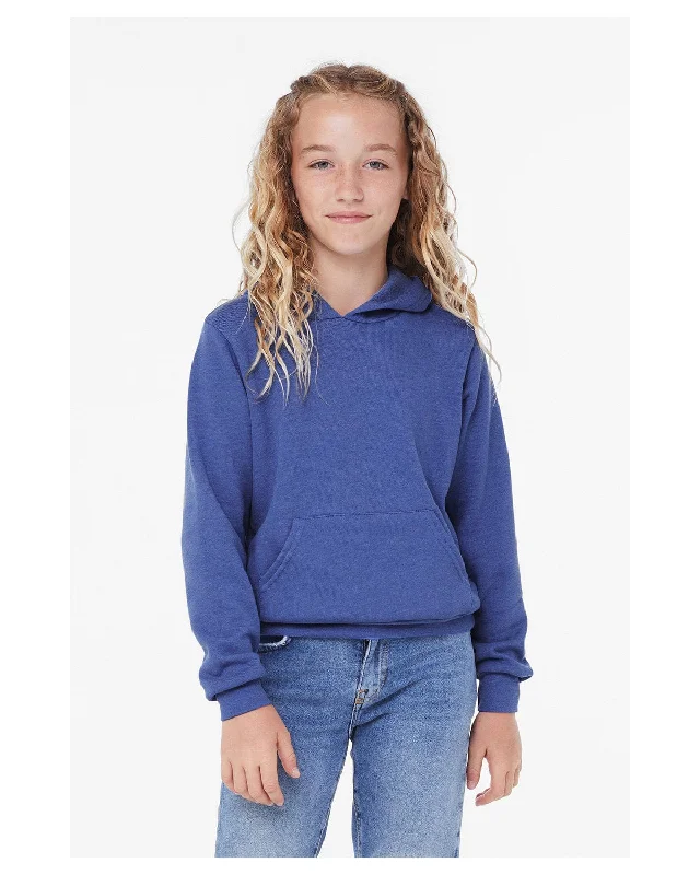 Sports Fitness Wear Bella+Canvas Youth Sponge Fleece Pullover Hooded Sweatshirt | Hthr True Royal Sports Fitness Wear Bella+Canvas Youth Sponge Fleece Pullover Hooded Sweatshirt | Hthr True Royal